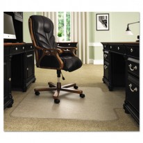 ULTRAMAT VINYL CHAIR MAT FOR PLUSH PILE, BEVELED, 45 X 53, CLEAR