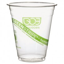 GREENSTRIPE RENEWABLE RESOURCE COMPOSTABLE COLD DRINK CUPS, 12 OZ, CLR, 1000/CTN