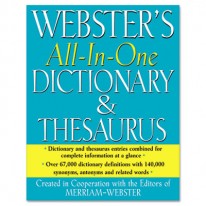 ALL IN ONE DICTIONARY/THESAURUS, HARDCOVER, 768 PAGES