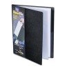 SPINEVUE SHOWFILE DISPLAY BOOK W/WRAP POCKET, 12 LETTER-SIZE SLEEVES, BLACK