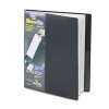 SPINEVUE SHOWFILE DISPLAY BOOK W/WRAP POCKET, 24 LETTER-SIZE SLEEVES, BLACK