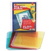 RING BINDER POLY POCKETS, 8-1/2 X 11, ASSORTED COLORS, 5 POCKETS/PACK