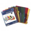 POLY EXPANDING POCKET INDEX DIVIDERS, 8-TAB, LETTER, ASSORTED, PER PACK