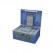 SECURITY BOX W/DUAL LOCK, REMOVABLE CASH/COIN TRAY, STEEL, BLUE