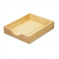 HARDWOOD LETTER STACKABLE DESK TRAY, OAK