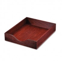 HARDWOOD LETTER STACKABLE DESK TRAY, MAHOGANY