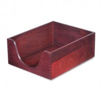 HARDWOOD LETTER STACKABLE DESK TRAY, MAHOGANY