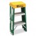 #624 FOLDING FIBERGLASS LOCKING TWO-STEP STOOL, 17W X 22 SPREAD X 24H, YELLOW