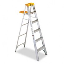 #428 SIX-FOOT FOLDING ALUMINUM STEP LADDER, GREEN