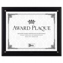 AWARD PLAQUE, WOOD/ACRYLIC FRAME, FITS UP TO 8-1/2 X 11, BLACK
