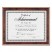 GOLD-TRIMMED DOCUMENT FRAME W/CERTIFICATE, WOOD, 8-1/2 X 11, MAHOGANY