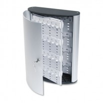 LOCKING KEY CABINET, 72-KEY, BRUSHED ALUMINUM, 11 3/4 X 4 5/8 X 15 3/4