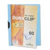 VINYL DURACLIP REPORT COVER W/CLIP, LETTER, HOLDS 60 PAGES, CLEAR/LIGHT BLUE