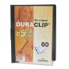 VINYL DURACLIP REPORT COVER W/CLIP, LETTER, HOLDS 60 PAGES, CLEAR/BLACK
