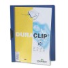 VINYL DURACLIP REPORT COVER, LETTER, HOLDS 60 PAGES, CLEAR/DARK BLUE
