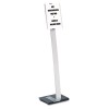 INFO SIGN DUO FLOOR STAND, LETTER-SIZE INSERTS, 15 X 44-1/2, CLEAR