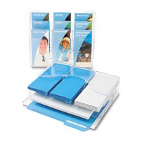 THREE-TIER DOCUMENT ORGANIZER W/DIVIDERS, 13-3/8W X 3-1/2D X 11-1/2H, CLEAR