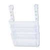 THREE-POCKET FILE PARTITION SET WITH BRACKETS, LETTER, CLEAR