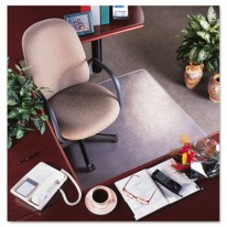 ROLLAMAT VINYL CHAIR MAT FOR MED PILE CARPET, BEVELED EDGE, 36 X 48