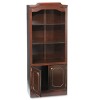 GOVERNOR'S SERIES BOOKCASE WITH DOORS, 3 SHELVES, 30W X 14D X 74H, MAHOGANY