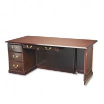 GOVERNOR'S SERIES EXECUTIVE RIGHT SINGLE PEDESTAL DESK, 72 X 36 X 30, MAHOGANY