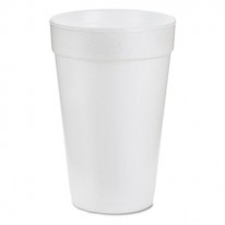 DRINK FOAM CUPS, 16 OZ., WHITE, 40 BAGS OF 25/CARTON