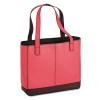 LEATHER TOTE, 11-1/2 X 4 X 10, PINK