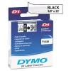 D1 STANDARD TAPE CARTRIDGE FOR DYMO LABEL MAKERS, 3/8IN X 23FT, BLACK ON CLEAR