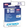 D1 STANDARD TAPE CARTRIDGE FOR DYMO LABEL MAKERS, 3/8IN X 23FT, BLUE ON WHITE