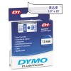 D1 STANDARD TAPE CARTRIDGE FOR DYMO LABEL MAKERS, 1/2IN X 23FT, BLUE ON CLEAR