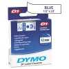 D1 STANDARD TAPE CARTRIDGE FOR DYMO LABEL MAKERS, 1/2IN X 23FT, BLUE ON WHITE