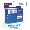 D1 STANDARD TAPE CARTRIDGE FOR DYMO LABEL MAKERS, 3/4IN X 23FT, BLUE ON WHITE