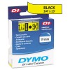 D1 STANDARD TAPE CARTRIDGE FOR DYMO LABEL MAKERS, 3/4IN X 23FT, BLACK ON YELLOW