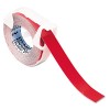 SELF-ADHESIVE GLOSSY LABELING TAPE FOR EMBOSSERS, 3/8IN X 9-34FT ROLL, RED