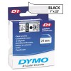 D1 STANDARD TAPE CARTRIDGE FOR DYMO LABEL MAKERS, 1IN X 23FT, BLACK ON CLEAR