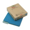 RECYCLED FILE FOLDERS, 1/3 CUT TOP TAB, LETTER, BLUE, 100/BOX