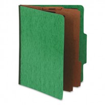 PRESSGUARD CLASSIFICATION FOLDERS, LETTER, SIX-SECTION, GREEN, 10/BOX