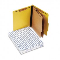 PRESSGUARD CLASSIFICATION FOLDERS, LETTER, SIX-SECTION, YELLOW, 10/BOX