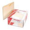 DOUBLE-PLY TABBED FILE JACKET WITH ONE INCH EXPANSION, LETTER, MANILA, 50/BOX