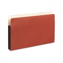 WATERSHED 3 IN EXPANSION FILE POCKETS, STRAIGHT CUT, LEGAL, REDROPE