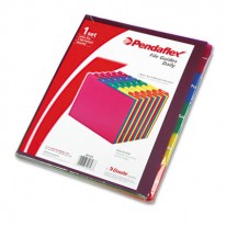 TOP TAB FILE GUIDES, DAILY, 1/5 TAB, POLYPROPYLENE, LETTER, 31/SET