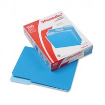 INTERIOR FILE FOLDERS, 1/3 CUT TOP TAB, LETTER, BLUE 100/BOX