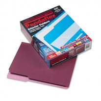 INTERIOR FILE FOLDERS, 1/3 CUT TOP TAB, LETTER, BURGUNDY, 100/BOX