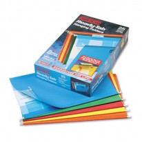 READY-TAB LIFT TAB REINFORCED HANGING FOLDERS, 1/5 TAB, LEGAL, ASST, 25/BOX