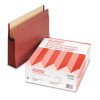 WATERSHED SEVEN INCH EXPANSION FILE POCKET, STRAIGHT CUT, LETTER, RED, 5/BOX