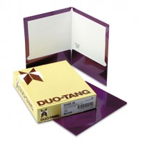 TWO-POCKET LAMINATED FOLDER, 100-SHEET CAPACITY, METALLIC PURPLE