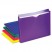EXPANDING FILE JACKETS, LETTER, POLY, BLUE/GREEN/PURPLE/RED/YELLOW, 10/PACK