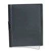 POLYPROPYLENE NO-PUNCH REPORT COVER, LETTER, HOLDS 30 PAGES, CLEAR/BLACK