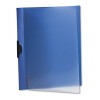 POLYPROPYLENE NO-PUNCH REPORT COVER, LETTER, HOLDS 50 PAGES, CLEAR/DARK BLUE