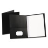 PAPER TWIN-POCKET PORTFOLIO, TANG CLIPS, LETTER, 1/2